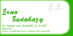 erno budahazy business card